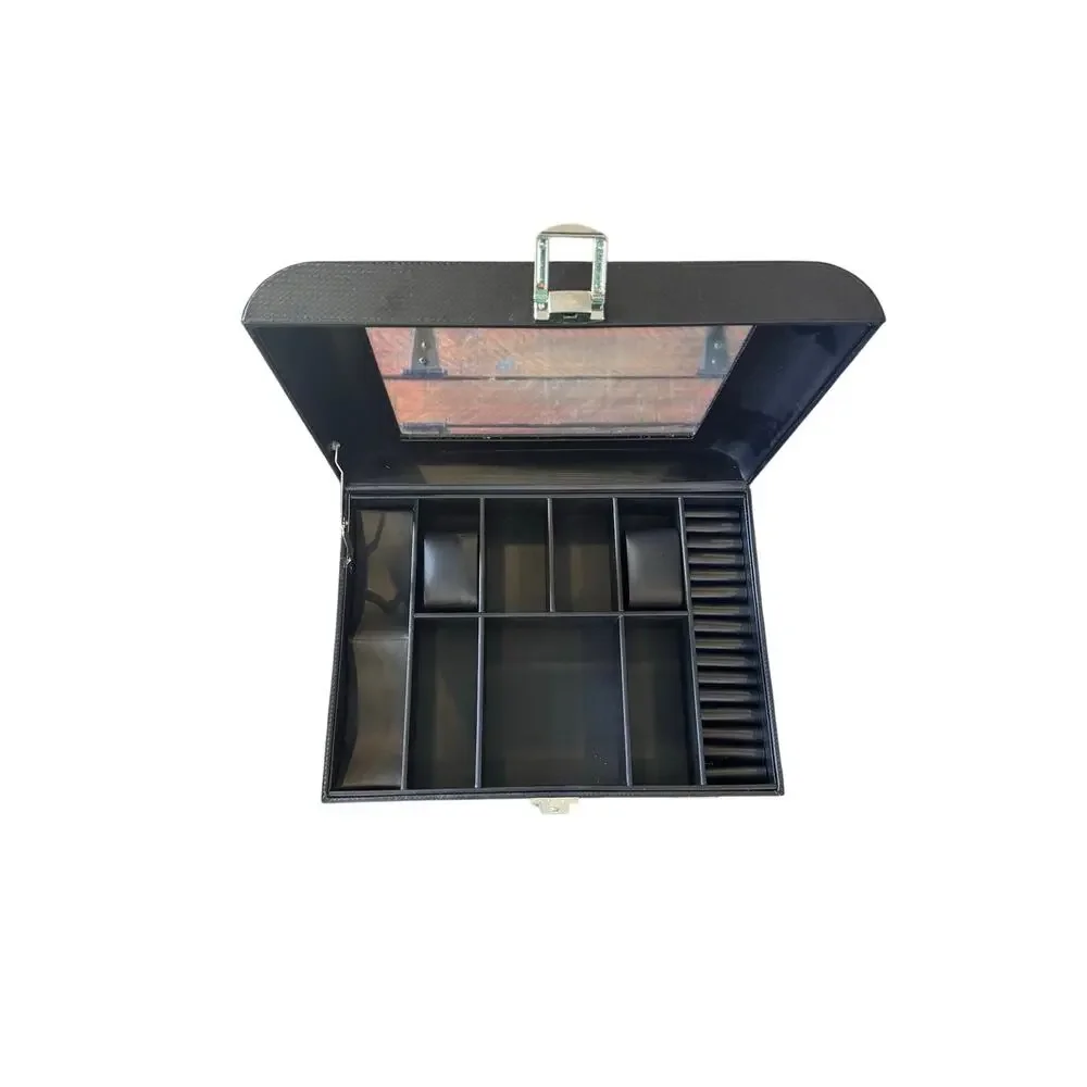 Homde Black Watch Jewelry Tie Display Case w/ Drawer 13x9.5x6